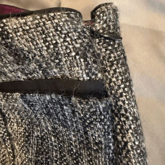 White House Black Market Wool Blend Tweed Pencil Skirt Black White Size 00 - Picture 7 of 11